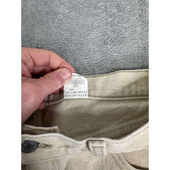 Vintage 90s Levi's 550 Relaxed Fit Straight Leg Jeans Men's Size 36x30 Beige - Picture 11 of 15